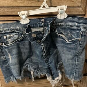 7 For All Mankind Women’s Jean Shorts With Buttons
